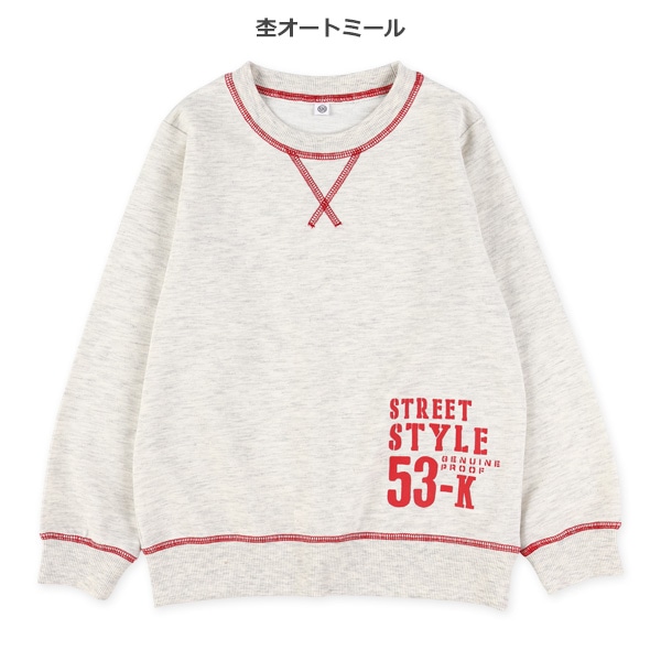 ミニ裏毛裾ロゴプリントトレーナー