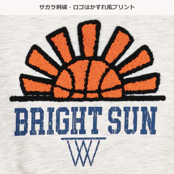 ミニ裏毛サガラ刺繍モチーフトレーナー