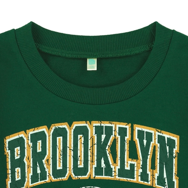 ミニ裏毛ヴィンテージ風英字ロゴ薄手トレーナー