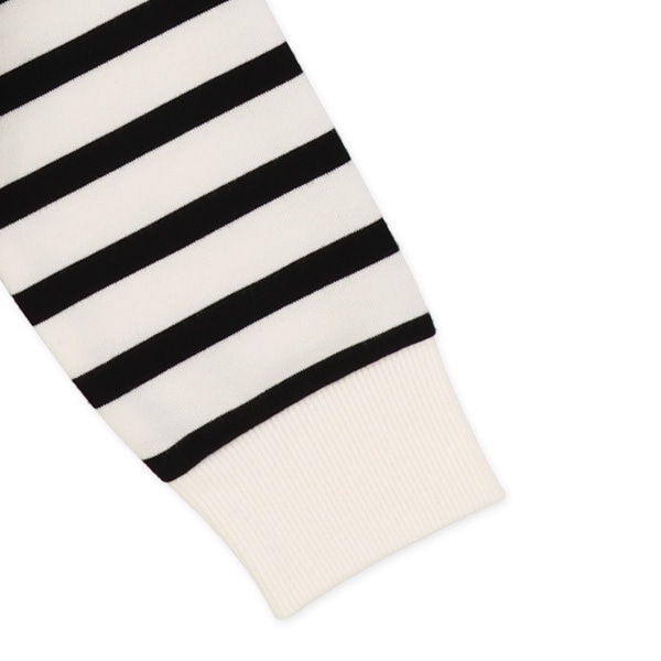 ミニ裏毛ボーダー薄手トレーナー