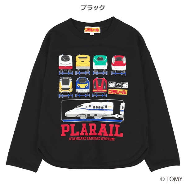 ミニ裏毛長袖Tシャツ（プラレール）