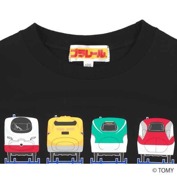 ミニ裏毛長袖Tシャツ（プラレール）