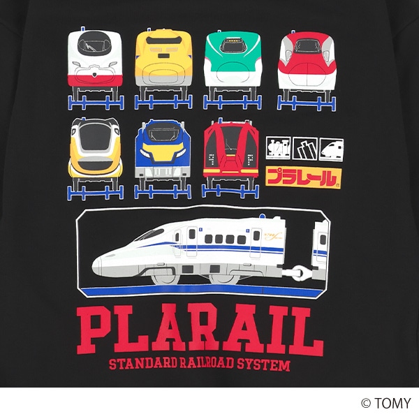 ミニ裏毛長袖Tシャツ（プラレール）