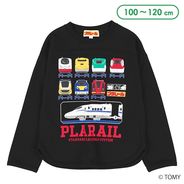 ミニ裏毛長袖Tシャツ（プラレール）