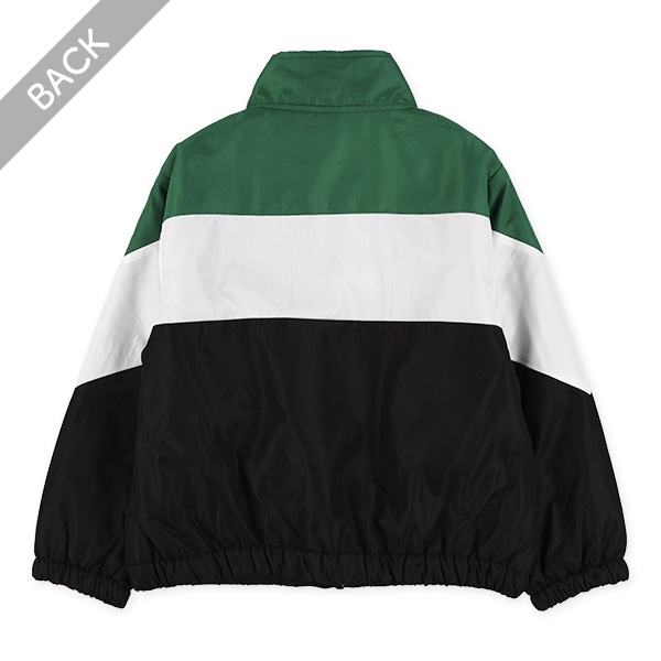 裏フリース胸ロゴ切り替えジャケット