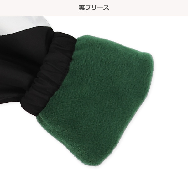 裏フリース胸ロゴ切り替えジャケット