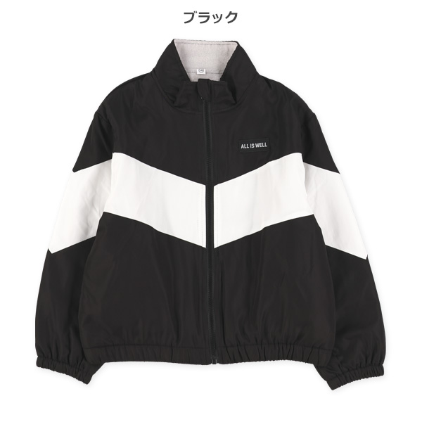裏フリース配色切り替えジャケット