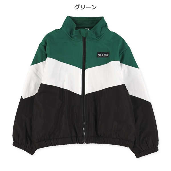 裏フリース配色切り替えジャケット