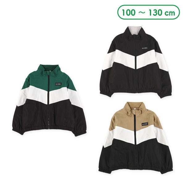 裏フリース配色切り替えジャケット