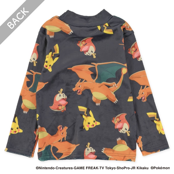 ストレッチフリースモックネック長袖Tシャツ（ポケモン）