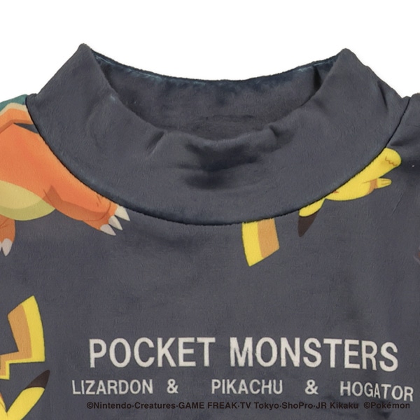 ストレッチフリースモックネック長袖Tシャツ（ポケモン）