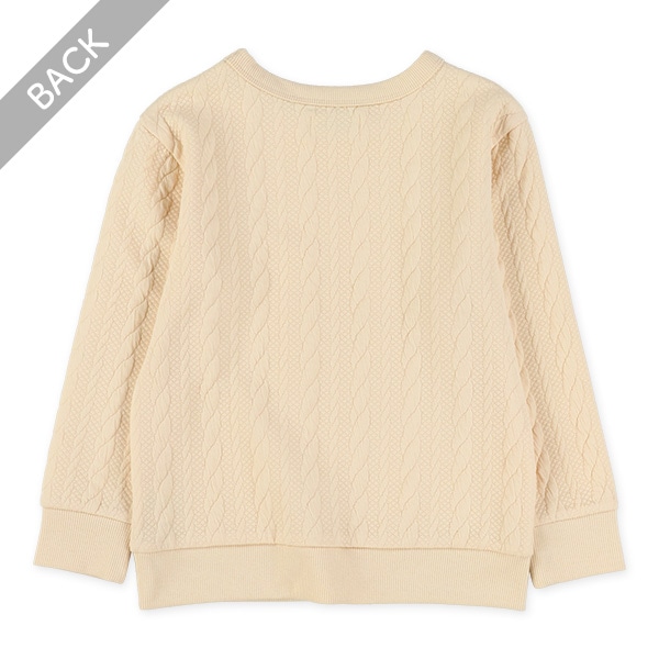 キルトケーブル柄トレーナー