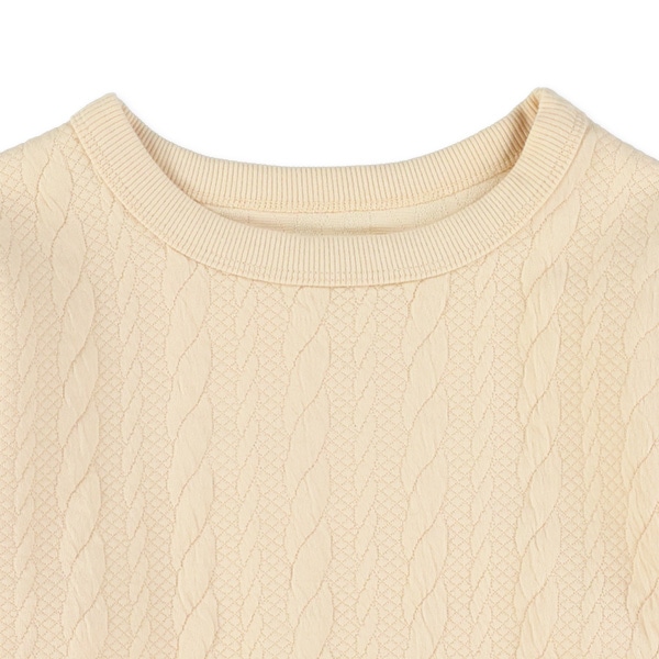 キルトケーブル柄トレーナー