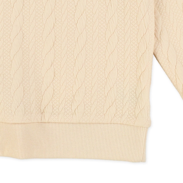 キルトケーブル柄トレーナー