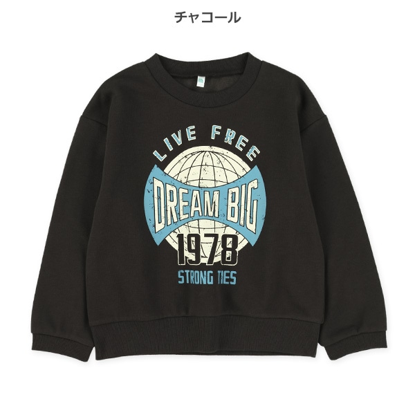 裏起毛ロゴワイドトレーナー