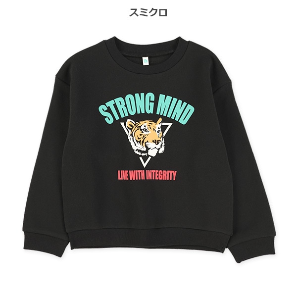 裏起毛アメカジ柄コミックトレーナー