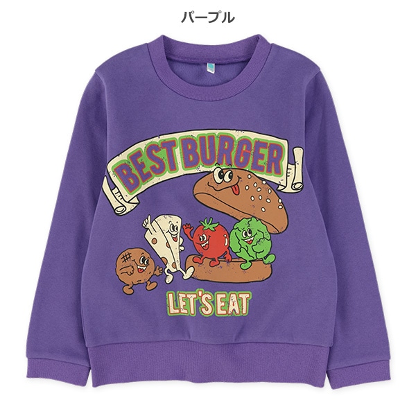 裏起毛アメカジフード柄トレーナー