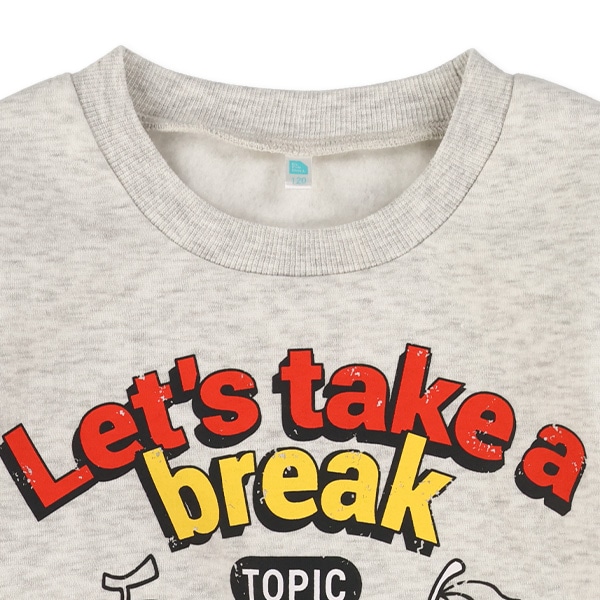 裏起毛アメカジフード柄トレーナー