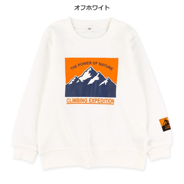 裏起毛山ボックスプリントトレーナー