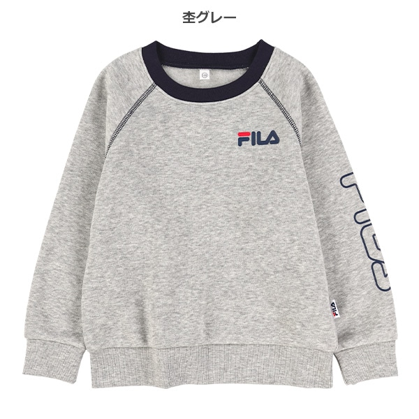 FILA）裏起毛ロゴプリントトレーナー