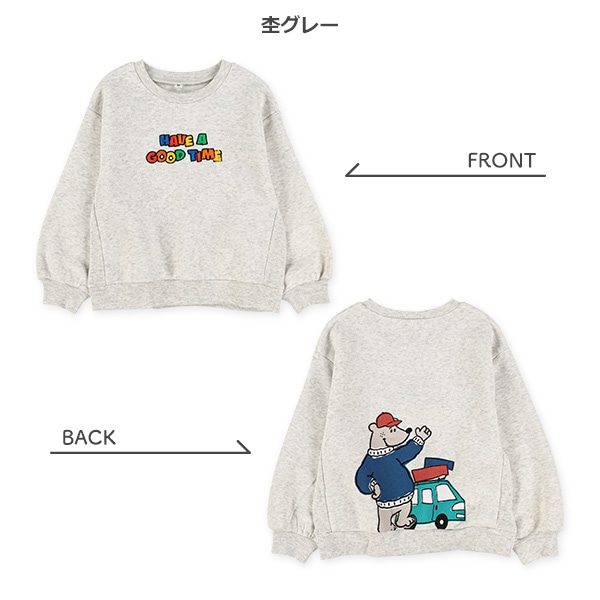 裏起毛サガラ刺繍ロゴモチーフトレーナー