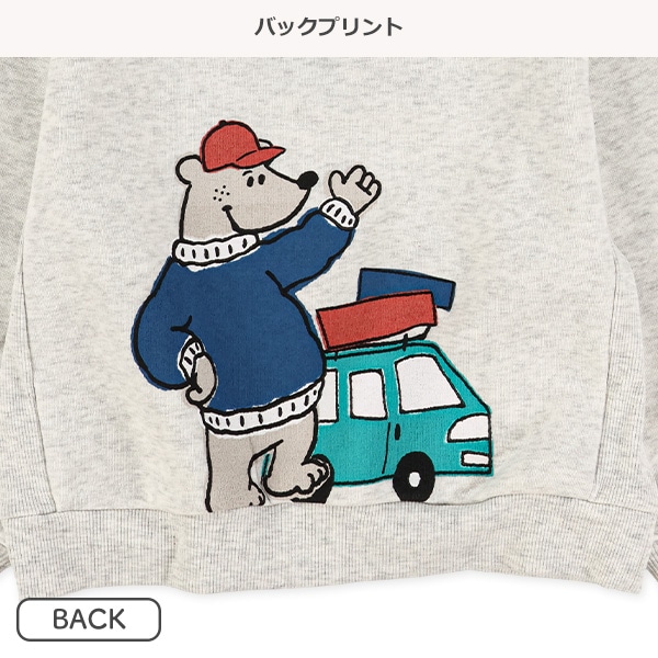 裏起毛サガラ刺繍ロゴモチーフトレーナー