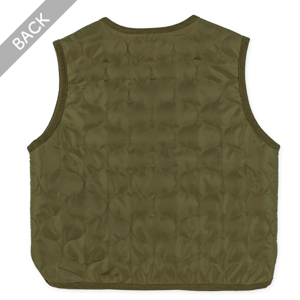 タフタ中わたキルトポケット付きベスト