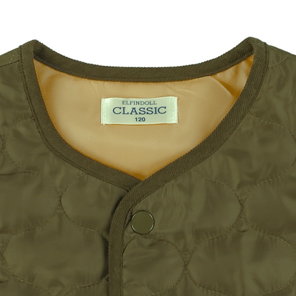 タフタ中わたキルトポケット付きベスト