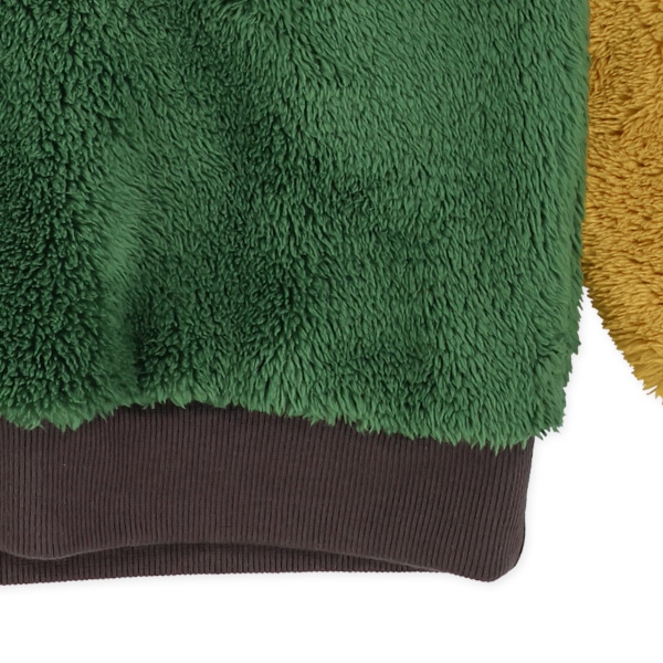 シャギーフリースビックシルエット配色トレーナー