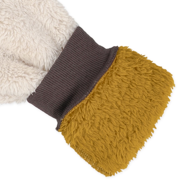 シャギーフリースビックシルエット配色トレーナー