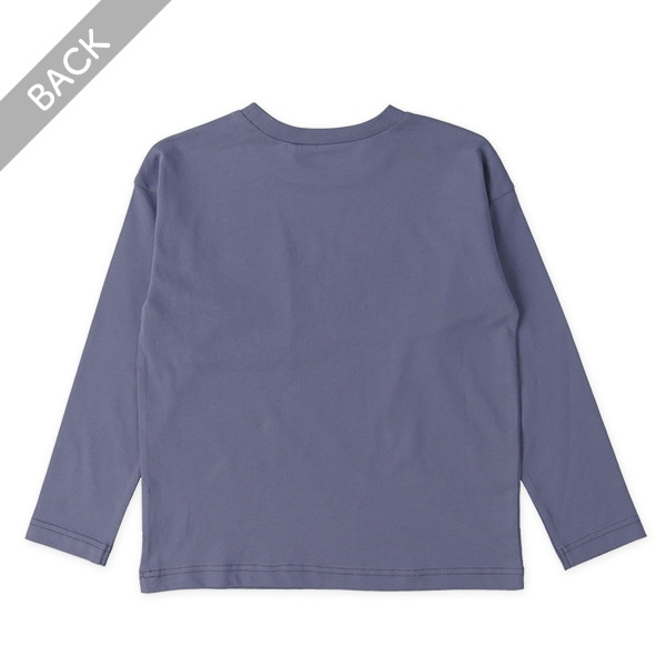 胸ロゴポケット付きワイド長袖Tシャツ