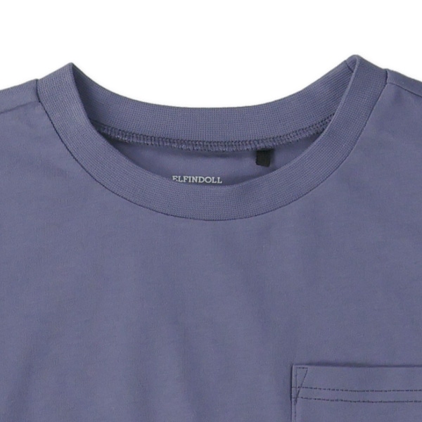 胸ロゴポケット付きワイド長袖Tシャツ