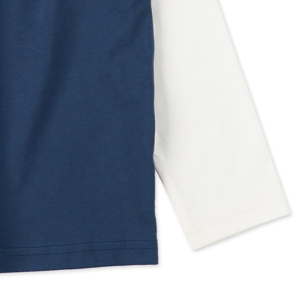 ワンポイントベストレイヤード風長袖Tシャツ