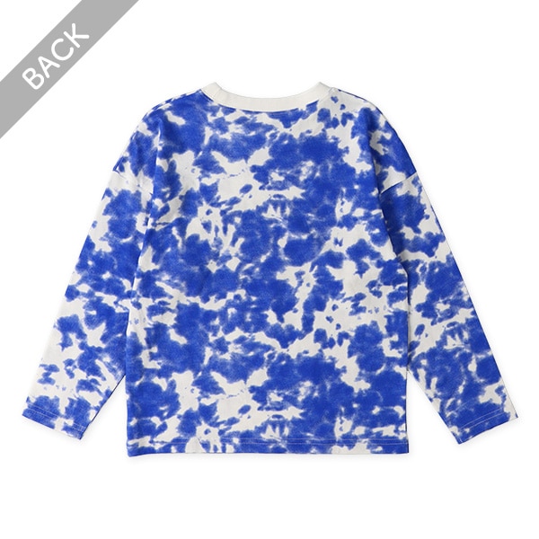 ムラ染め風プリント長袖Tシャツ