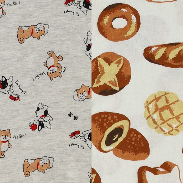パン・いぬ総柄長袖Tシャツ