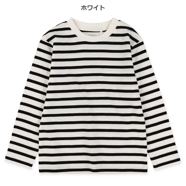 天竺先染めボーダー長袖Tシャツ