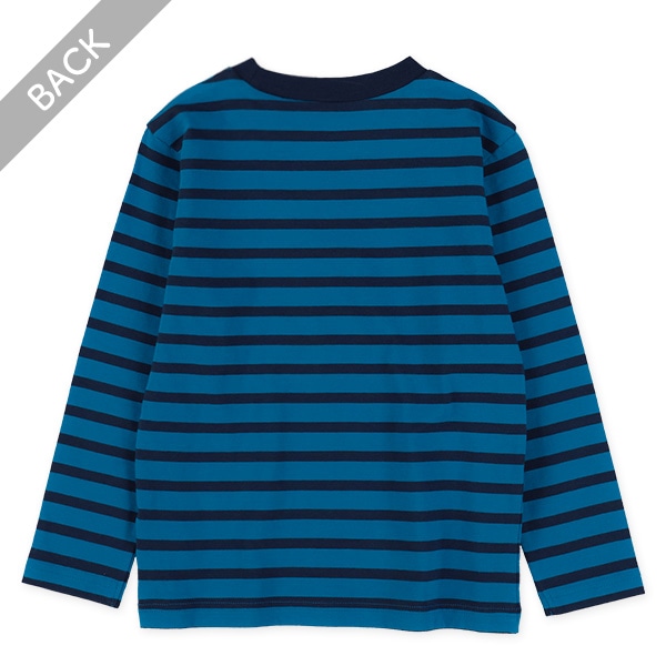 天竺先染めボーダー長袖Tシャツ