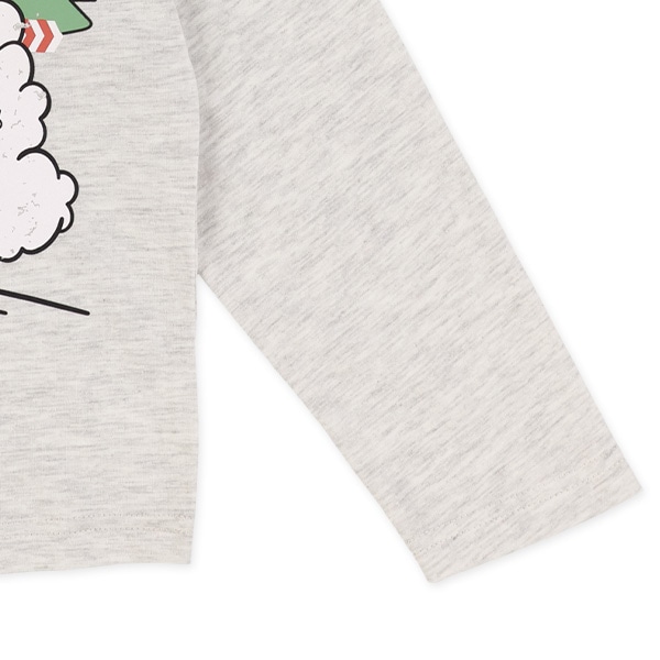 アメ車英字ヴィンテージ風プリント長袖Tシャツ