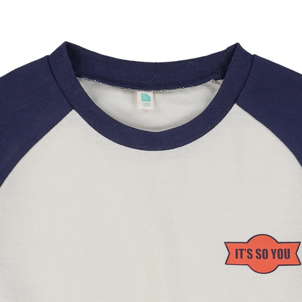 配色アメカジラグラン長袖Tシャツ