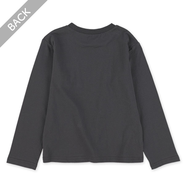 ポケット刺繍長袖Tシャツ（ショベルカー・くま）