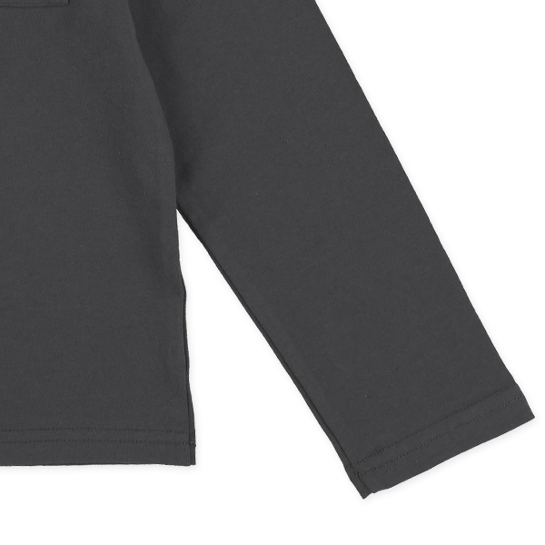 ポケット刺繍長袖Tシャツ（ショベルカー・くま）