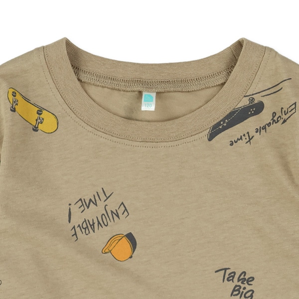 アウトドアモチーフ総柄長袖Tシャツ