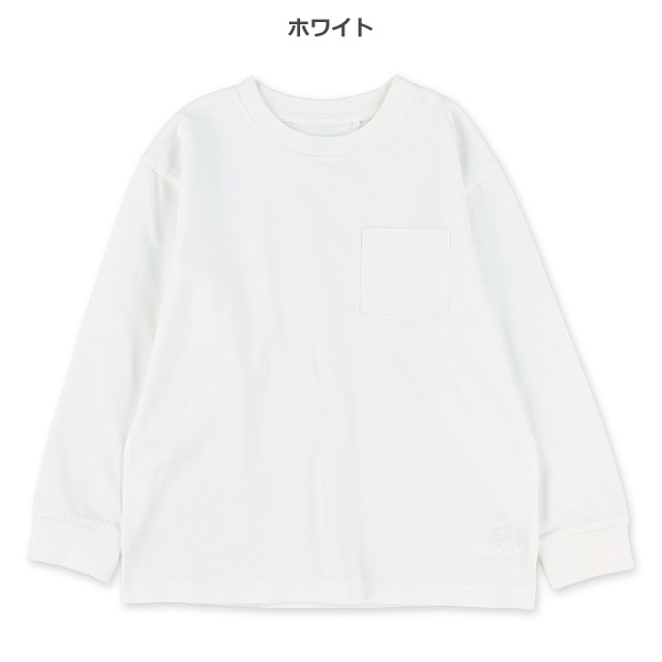 ポケット付きワイド長袖Tシャツ