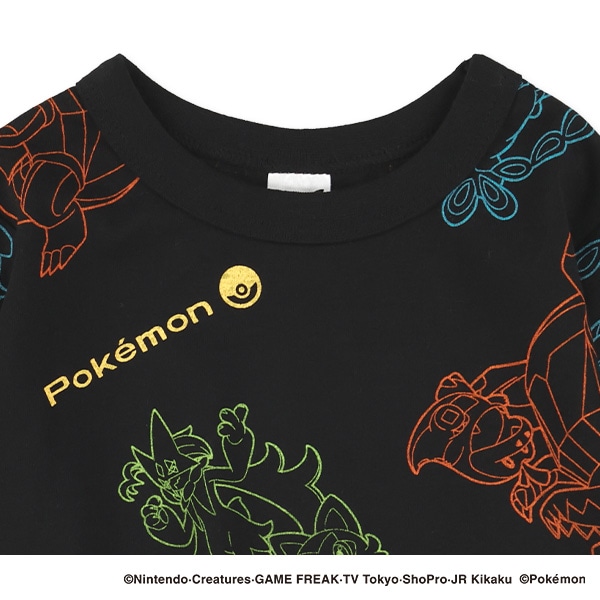 総柄長袖Tシャツ（ポケモン）