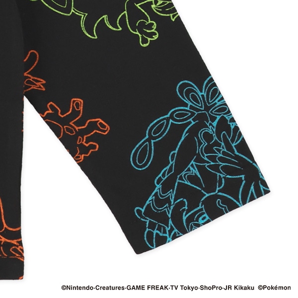 総柄長袖Tシャツ（ポケモン）