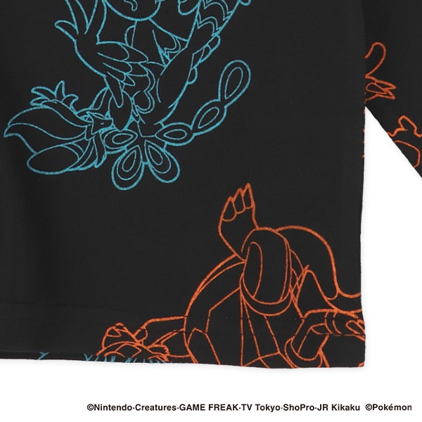 総柄長袖Tシャツ（ポケモン）