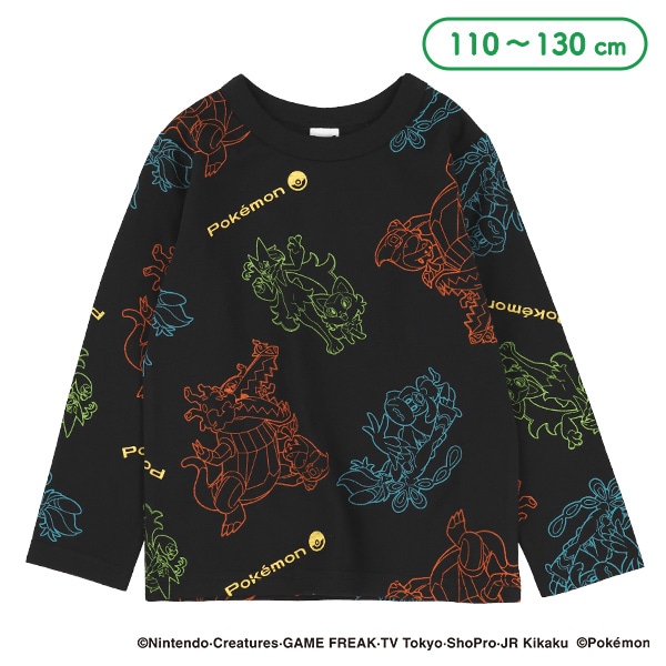 総柄長袖Tシャツ（ポケモン）
