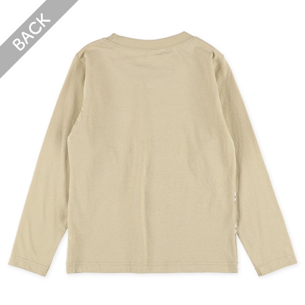 ブロック風発泡プリント長袖Tシャツ