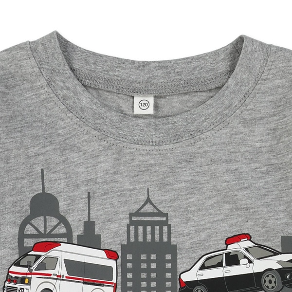 はたらくくるまロゴプリント長袖Tシャツ