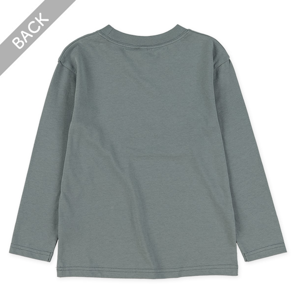 恐竜ステッチ刺繍長袖Tシャツ